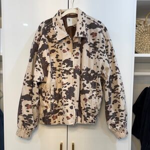 Anthropologie Cowprint Jacket